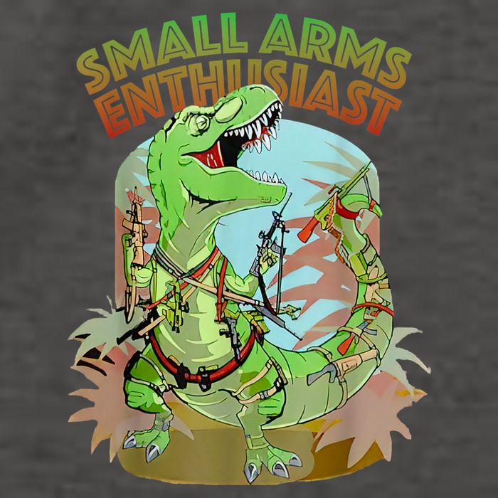 Small Arms Enthusiast Funny Trex Dinosaur Gun Vector Backpack