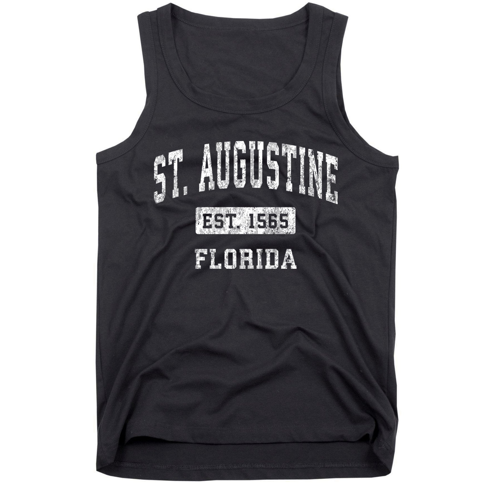 St. Augustine Est 1565 Florida Fl Vintage Established Sports Design Tank Top
