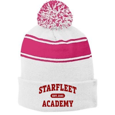 Starfleet Academy Est. 2161 Stripe Pom Pom Beanie