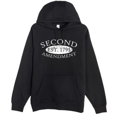 Second Amendment Est. 1791 Right To Bear Arms Premium Pullover Hoodie
