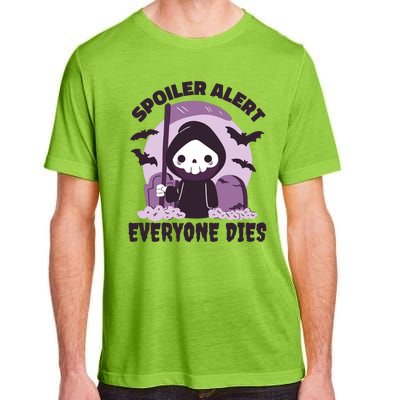 Spoiler Alert Everyone Dies Reaper Halloween Adult ChromaSoft Performance T-Shirt