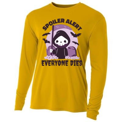 Spoiler Alert Everyone Dies Reaper Halloween Cooling Performance Long Sleeve Crew