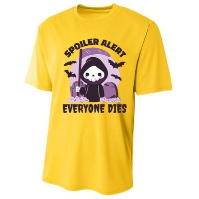 Spoiler Alert Everyone Dies Reaper Halloween Performance Sprint T-Shirt