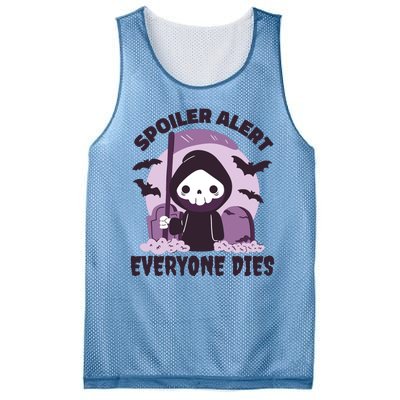 Spoiler Alert Everyone Dies Reaper Halloween Mesh Reversible Basketball Jersey Tank