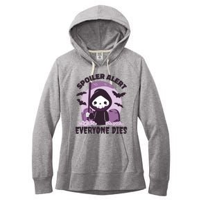 Spoiler Alert Everyone Dies Reaper Halloween Women's Fleece Hoodie