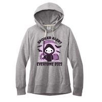 Spoiler Alert Everyone Dies Reaper Halloween Women's Fleece Hoodie