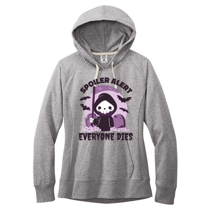 Spoiler Alert Everyone Dies Reaper Halloween Women's Fleece Hoodie