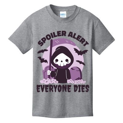 Spoiler Alert Everyone Dies Reaper Halloween Kids T-Shirt