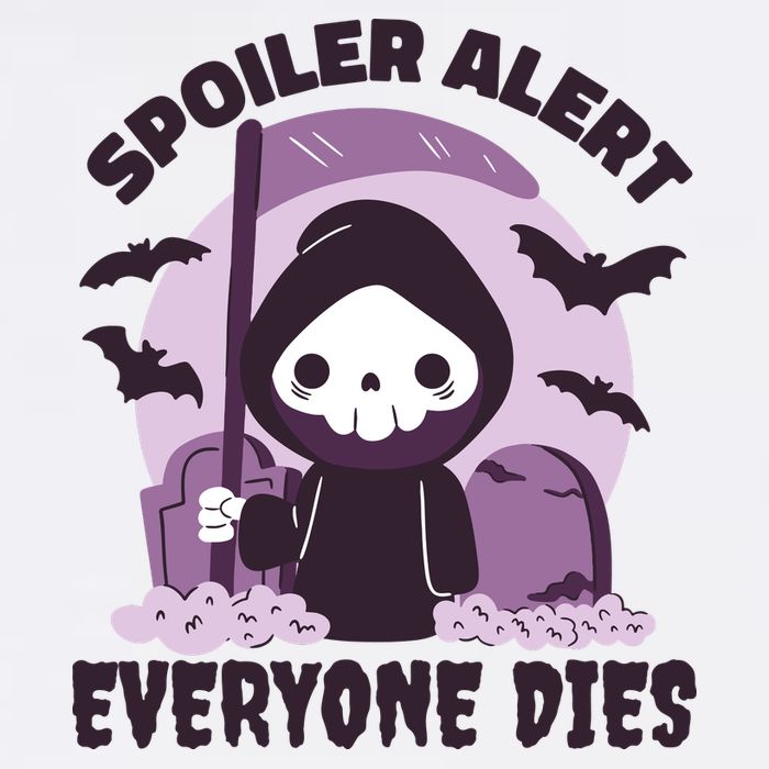 Spoiler Alert Everyone Dies Reaper Halloween Cooling Performance Crew T-Shirt
