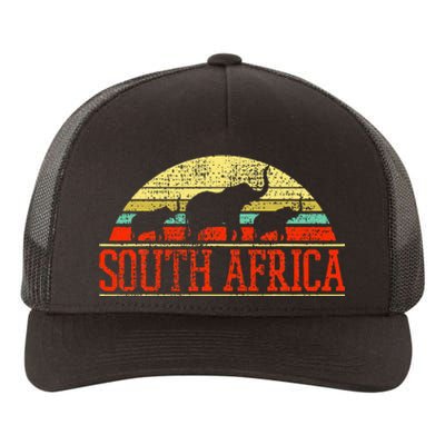 South Africa Elephant Gift Retro Vintage Yupoong Adult 5-Panel Trucker Hat