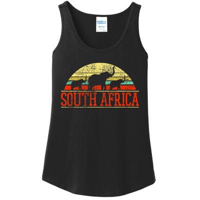 South Africa Elephant Gift Retro Vintage Ladies Essential Tank