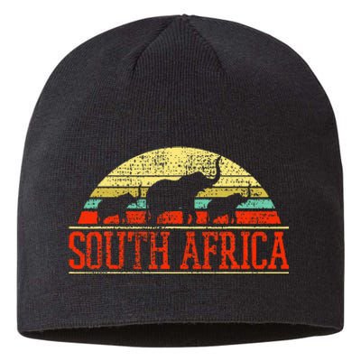 South Africa Elephant Gift Retro Vintage Sustainable Beanie