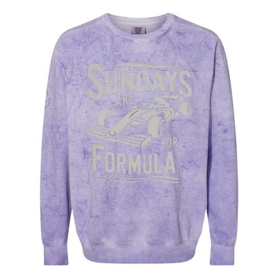 Sunday Are For Formula Racing Track Days & Motorsports Colorblast Crewneck Sweatshirt