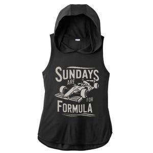 Sunday Are For Formula Racing Track Days & Motorsports Ladies PosiCharge Tri-Blend Wicking Draft Hoodie Tank