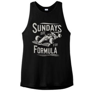 Sunday Are For Formula Racing Track Days & Motorsports Ladies PosiCharge Tri-Blend Wicking Tank