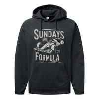 Sunday Are For Formula Racing Track Days & Motorsports Performance Fleece Hoodie