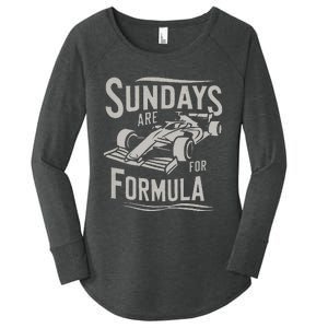 Sunday Are For Formula Racing Track Days & Motorsports Women's Perfect Tri Tunic Long Sleeve Shirt