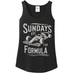 Sunday Are For Formula Racing Track Days & Motorsports Ladies Essential Tank