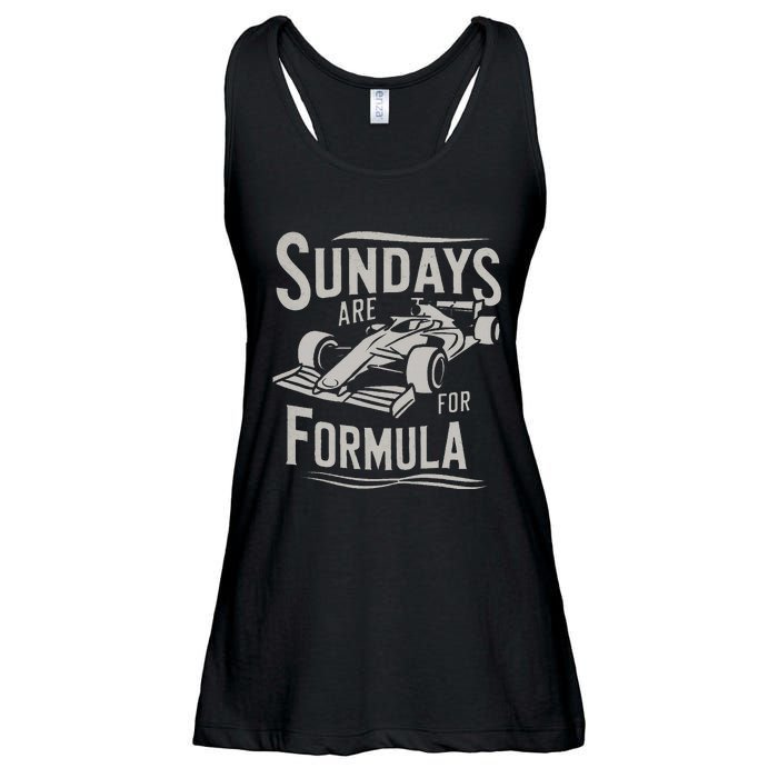 Sunday Are For Formula Racing Track Days & Motorsports Ladies Essential Flowy Tank