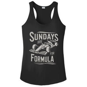 Sunday Are For Formula Racing Track Days & Motorsports Ladies PosiCharge Competitor Racerback Tank