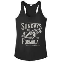 Sunday Are For Formula Racing Track Days & Motorsports Ladies PosiCharge Competitor Racerback Tank