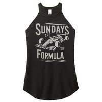 Sunday Are For Formula Racing Track Days & Motorsports Women's Perfect Tri Rocker Tank