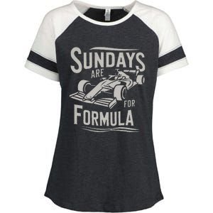 Sunday Are For Formula Racing Track Days & Motorsports Enza Ladies Jersey Colorblock Tee