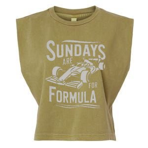 Sunday Are For Formula Racing Track Days & Motorsports Garment-Dyed Women's Muscle Tee