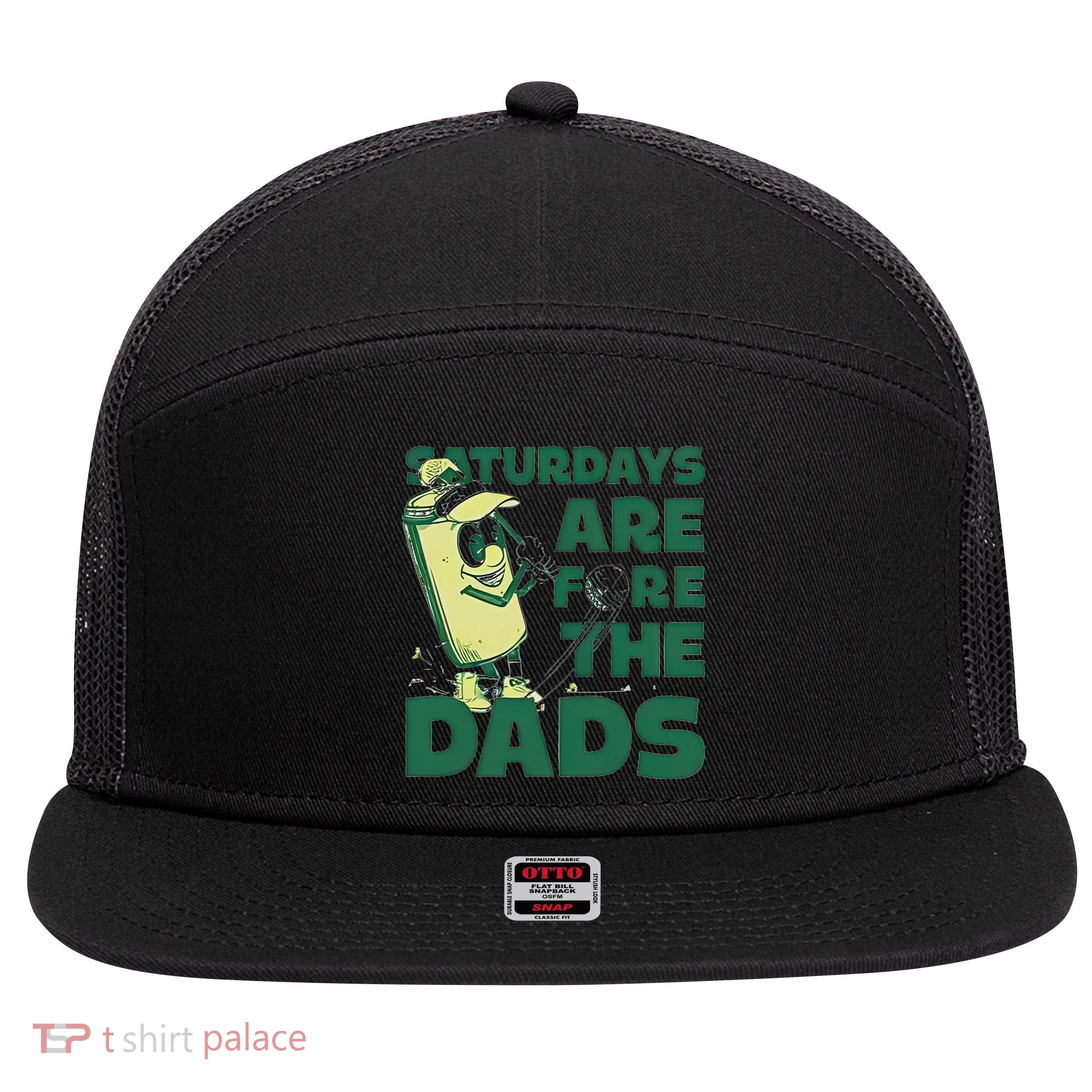 Saturdays Are Fore The Dads Golf 7 Panel Mesh Trucker Snapback Hat