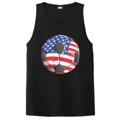 Soccer American Flag 4th Of July PosiCharge Competitor Tank