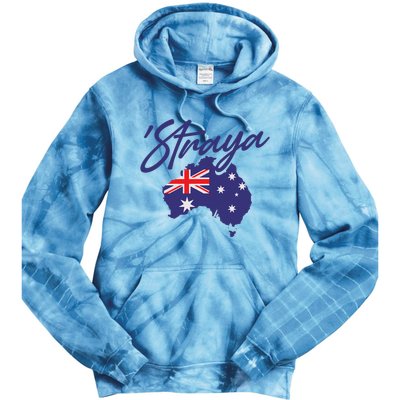 Straya Aussie For Australian Slang Tie Dye Hoodie