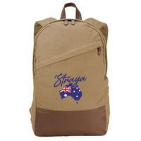 Straya Aussie For Australian Slang Cotton Canvas Backpack