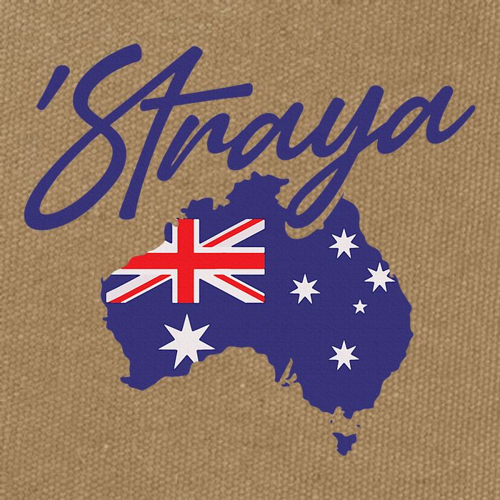 Straya Aussie For Australian Slang Cotton Canvas Backpack