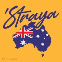 Straya Aussie For Australian Slang Pom Pom 12in Knit Beanie