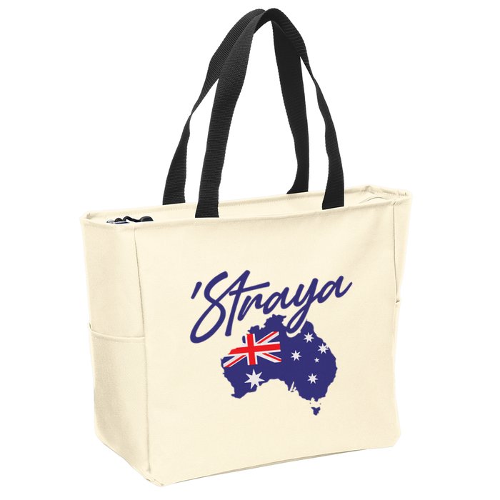 Straya Aussie For Australian Slang Zip Tote Bag