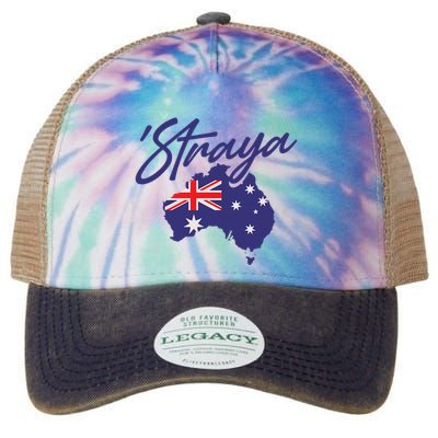 Straya Aussie For Australian Slang Legacy Tie Dye Trucker Hat