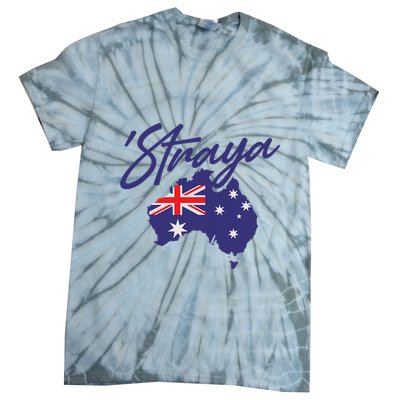 Straya Aussie For Australian Slang Tie-Dye T-Shirt