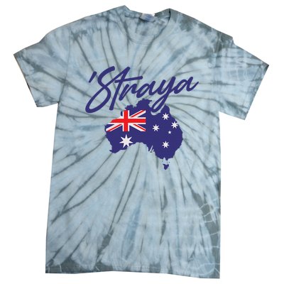 Straya Aussie For Australian Slang Tie-Dye T-Shirt