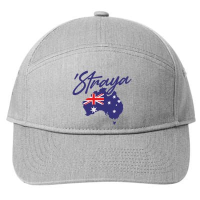 Straya Aussie For Australian Slang 7-Panel Snapback Hat