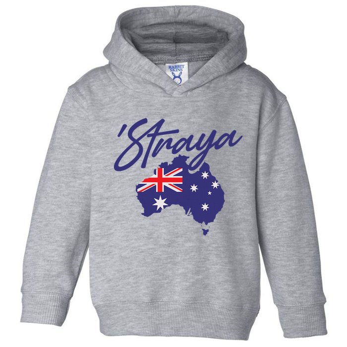 Straya Aussie For Australian Slang Toddler Hoodie