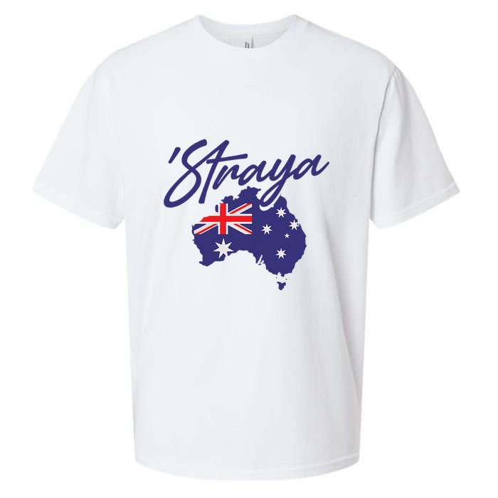 Straya Aussie For Australian Slang Sueded Cloud Jersey T-Shirt