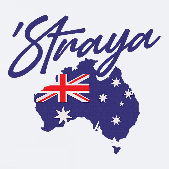 Straya Aussie For Australian Slang Sueded Cloud Jersey T-Shirt