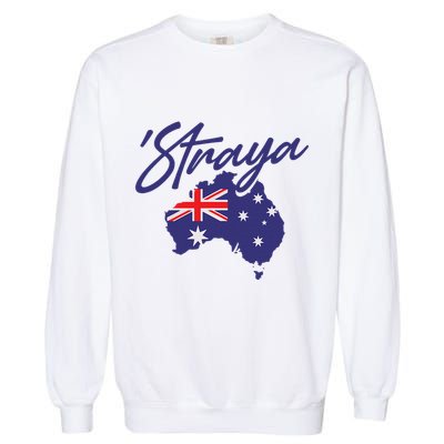 Straya Aussie For Australian Slang Garment-Dyed Sweatshirt