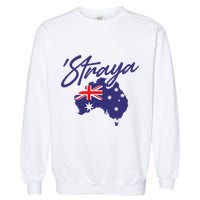 Straya Aussie For Australian Slang Garment-Dyed Sweatshirt