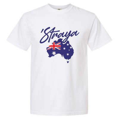 Straya Aussie For Australian Slang Garment-Dyed Heavyweight T-Shirt