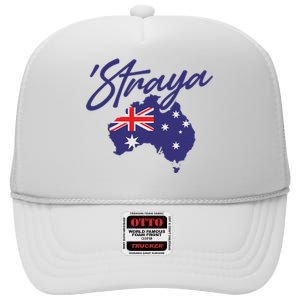 Straya Aussie For Australian Slang High Crown Mesh Back Trucker Hat