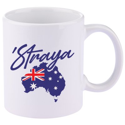 Straya Aussie For Australian Slang 11oz C Handle Ceramic Mug