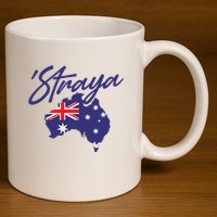Straya Aussie For Australian Slang 11oz C Handle Ceramic Mug