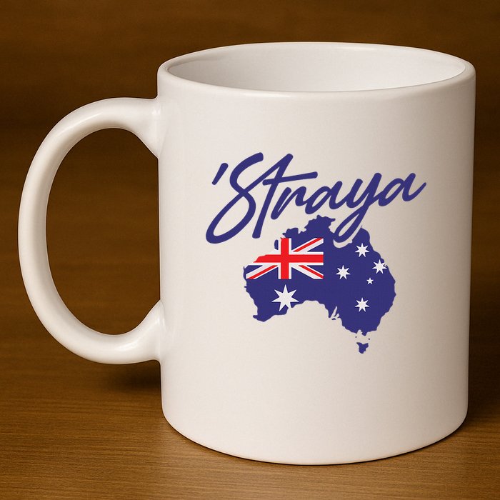 Straya Aussie For Australian Slang 11oz C Handle Ceramic Mug
