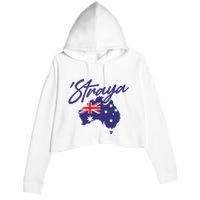 Straya Aussie For Australian Slang Crop Fleece Hoodie